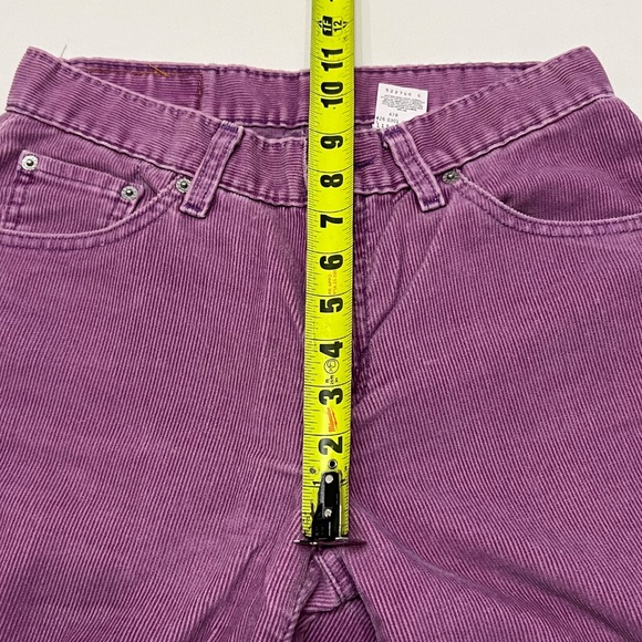 Vintage Levi’s 517 Purple Corduroy Boot Cut Pants Slim Fit Mid Rise Jeans Sz 7 - Picture 6 of 8